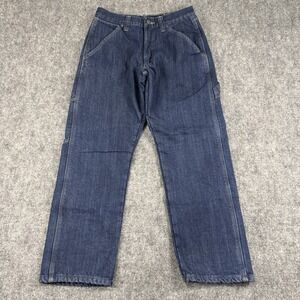 Wrangler Carpenter Jeans Men's 29x30 Blue Denim Lined Work Pants